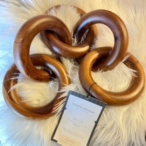 NEW Studio Mcgee Teak Wood Chain Decor